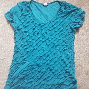 Frilly Turquoise Top